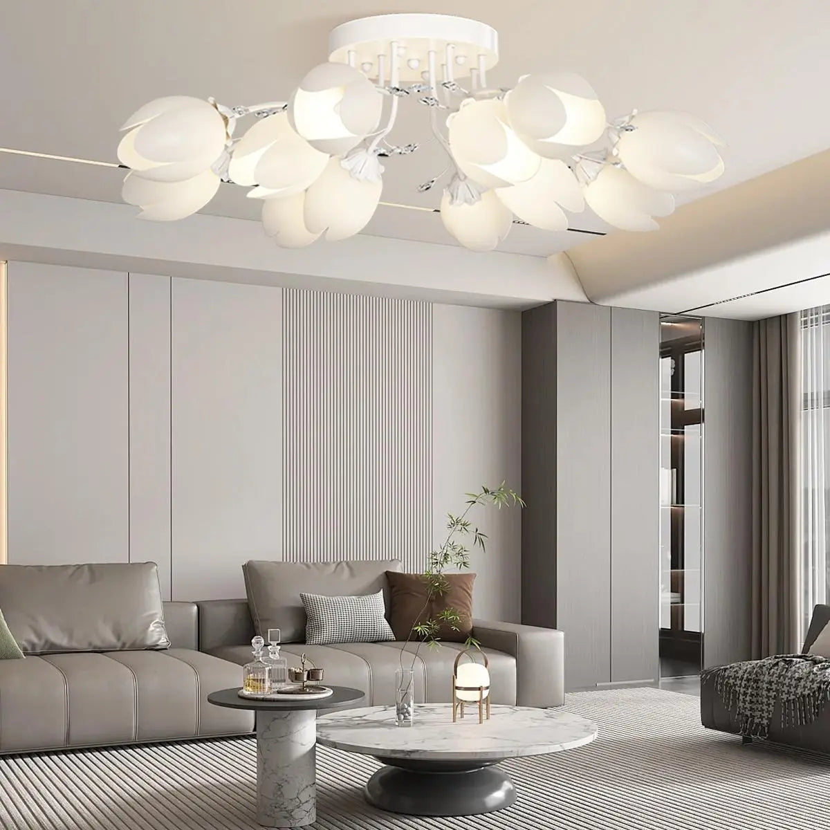 Antizer French Pastoral Flower Ceiling Chandelier