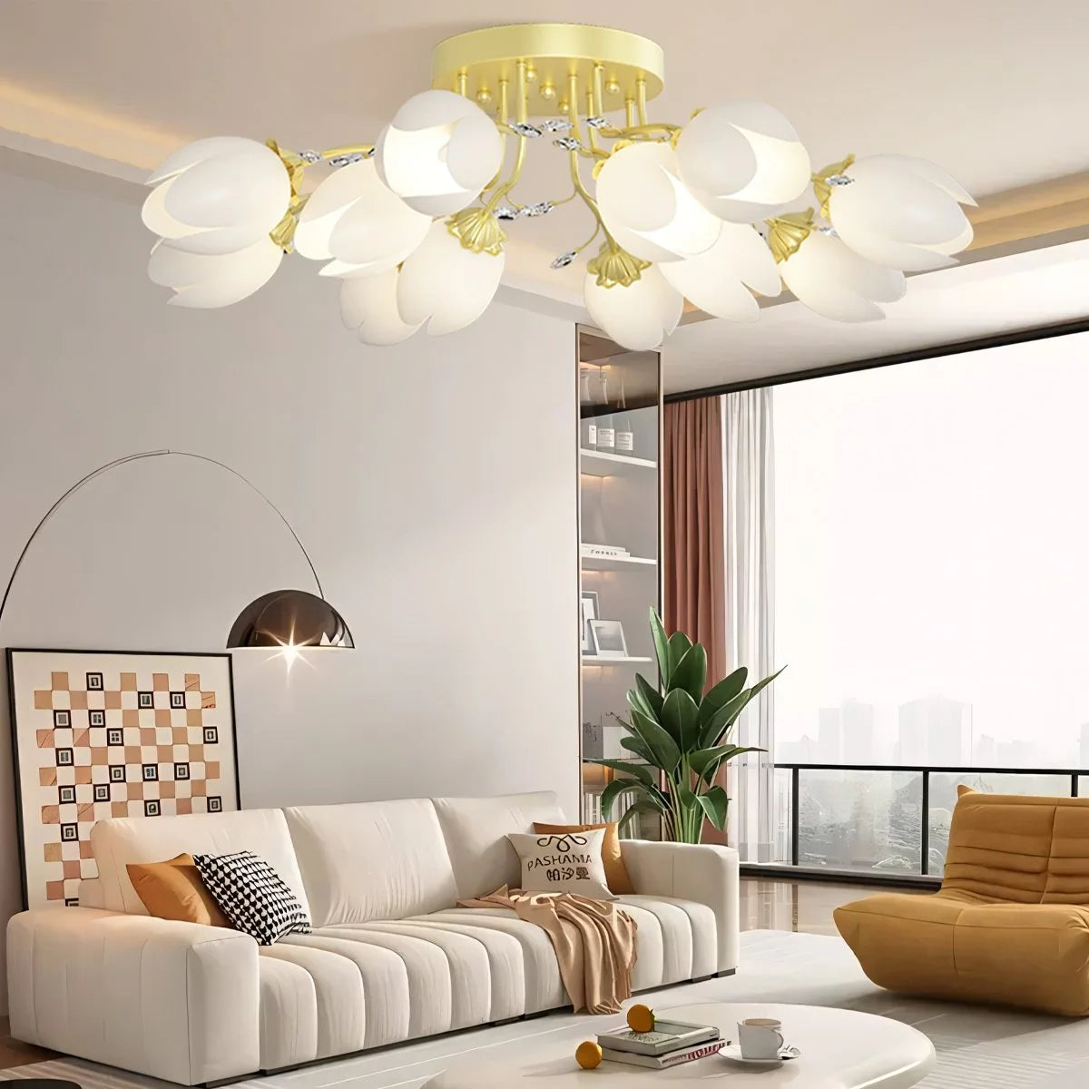 Antizer French Pastoral Flower Ceiling Chandelier