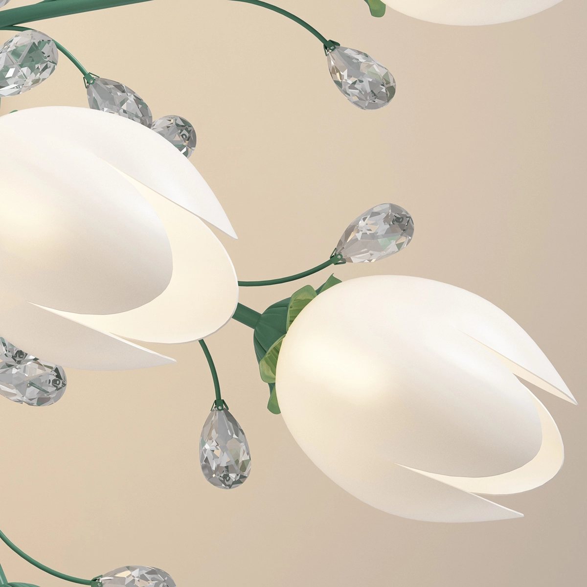 Antizer French Pastoral Flower Ceiling Chandelier
