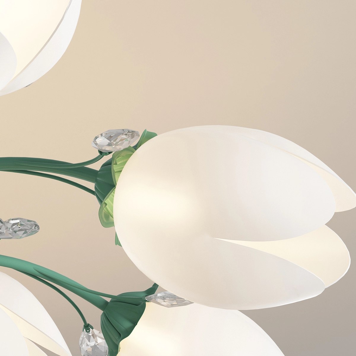Antizer French Pastoral Flower Ceiling Chandelier