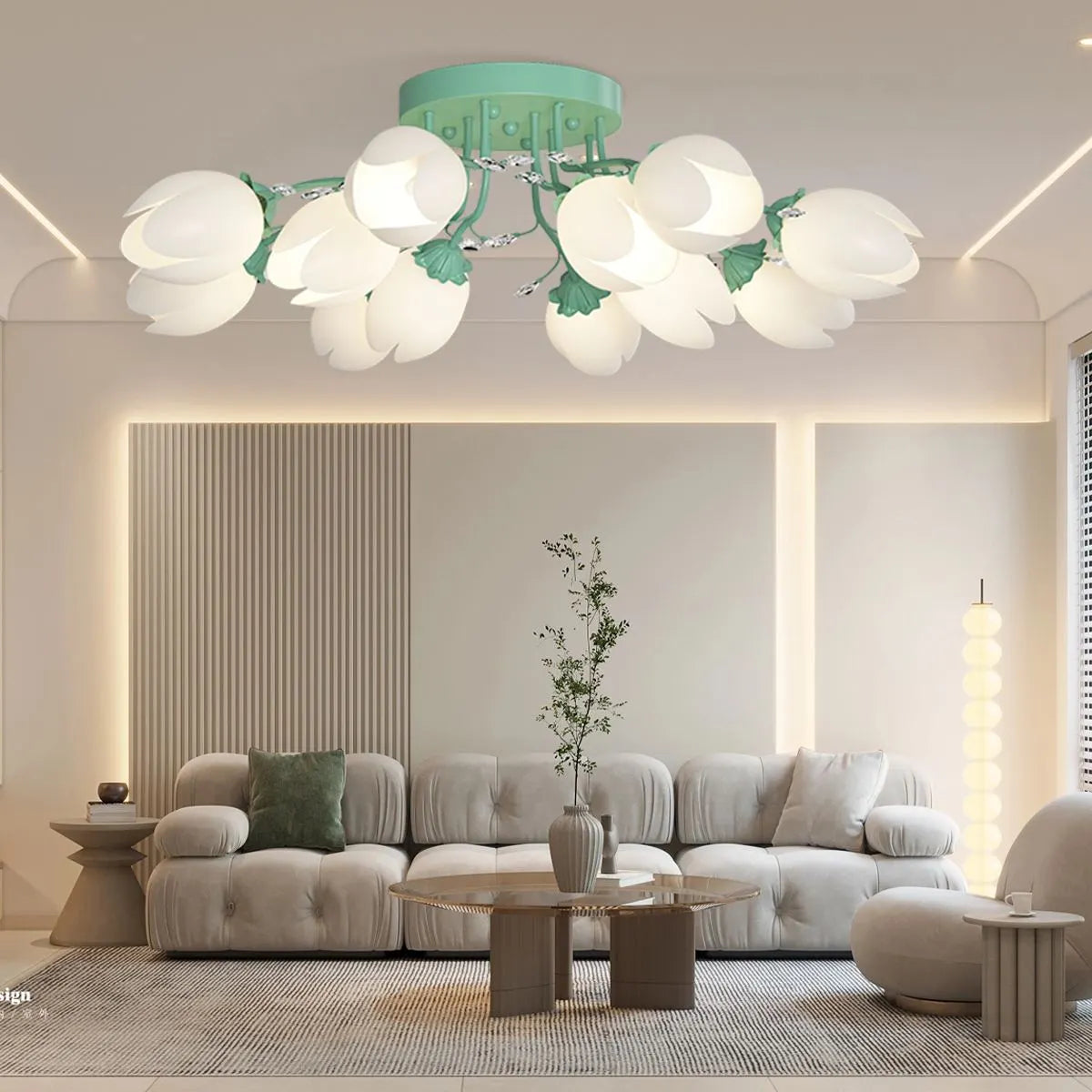 Antizer French Pastoral Flower Ceiling Chandelier