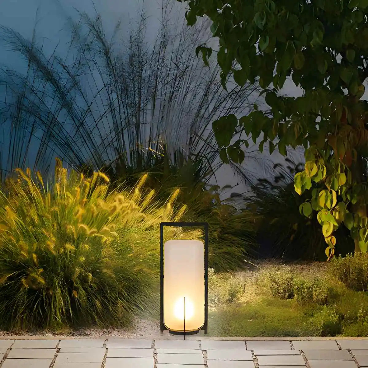 Antizer Solar Glass Lantern Outdoor Light for Garden