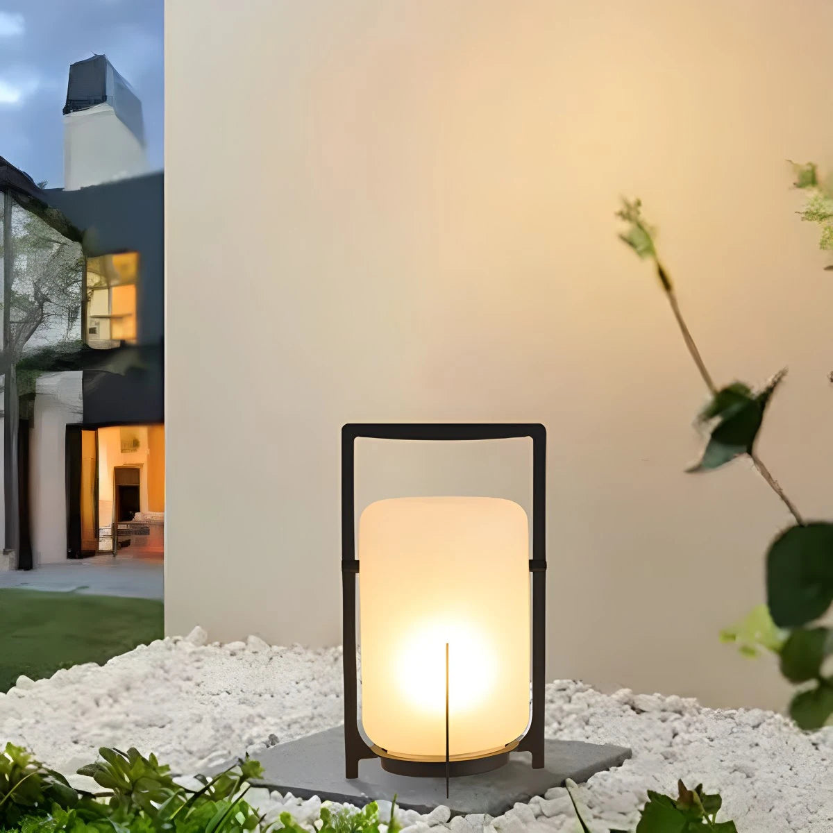 Antizer Solar Glass Lantern Outdoor Light for Garden