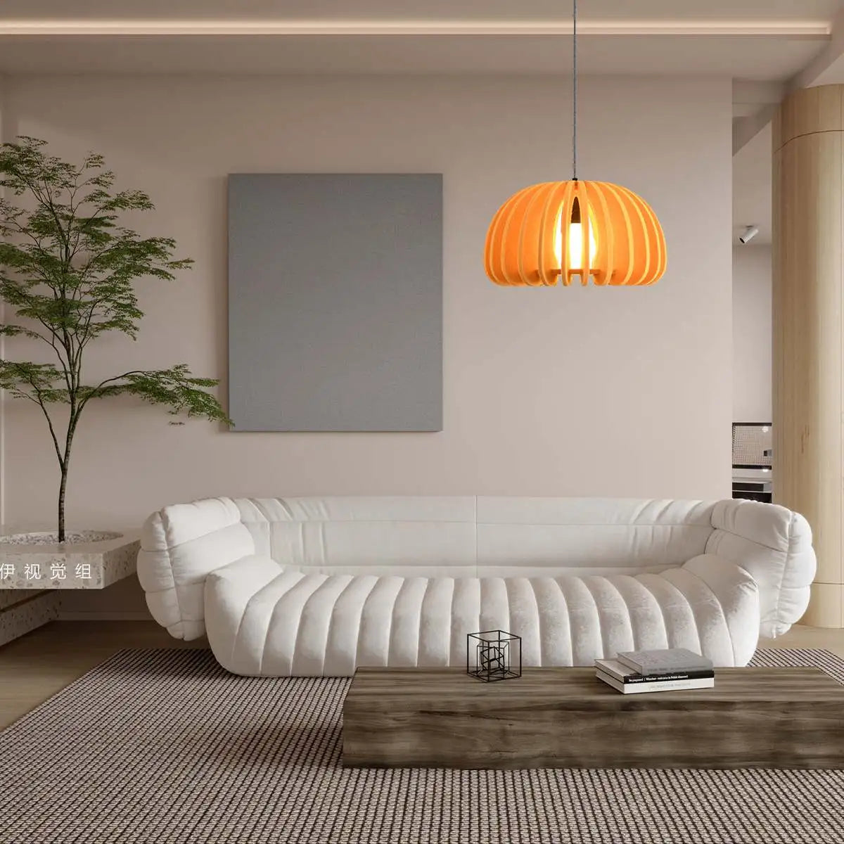 felt acoustic pendant light for living room