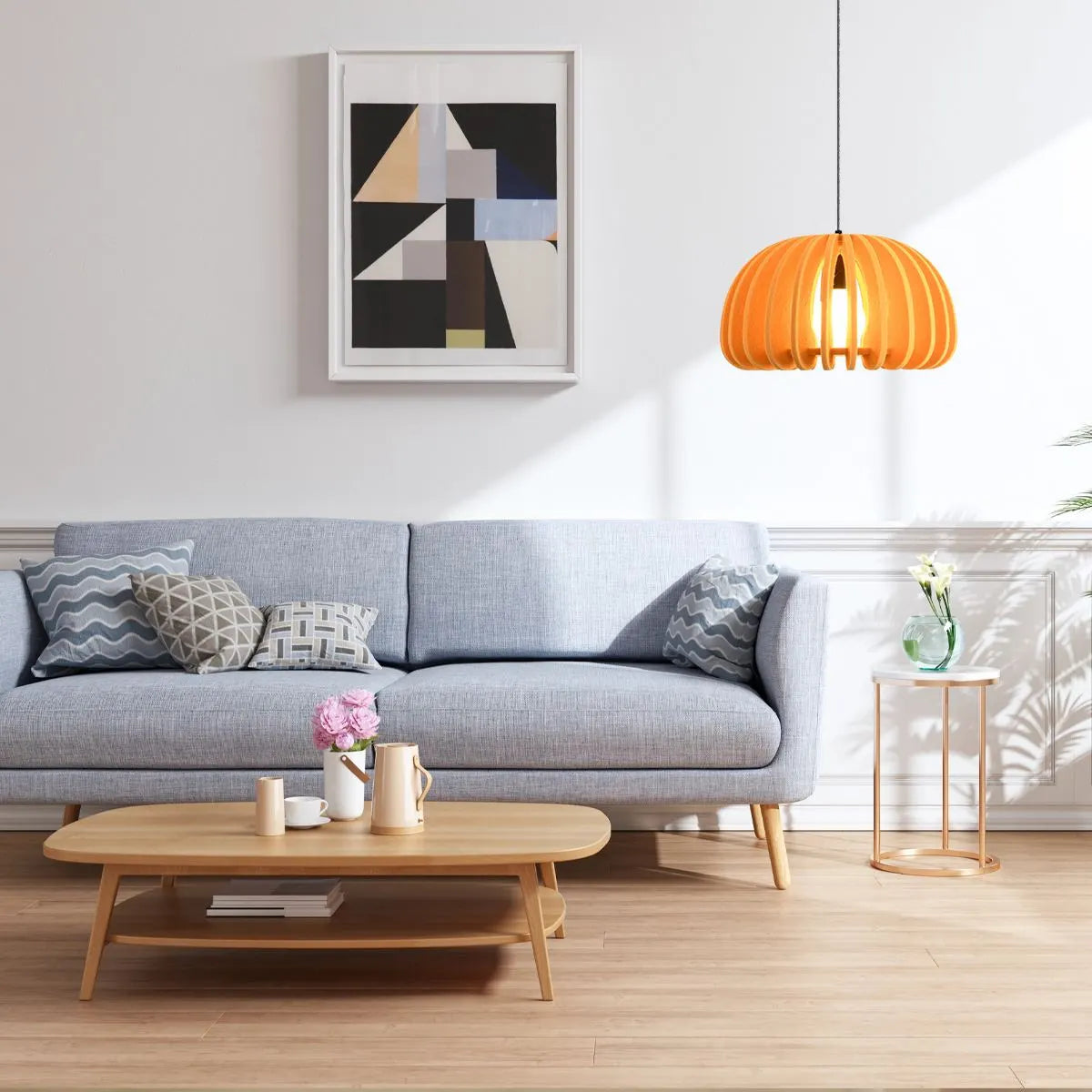 felt acoustic pendant light for dining room