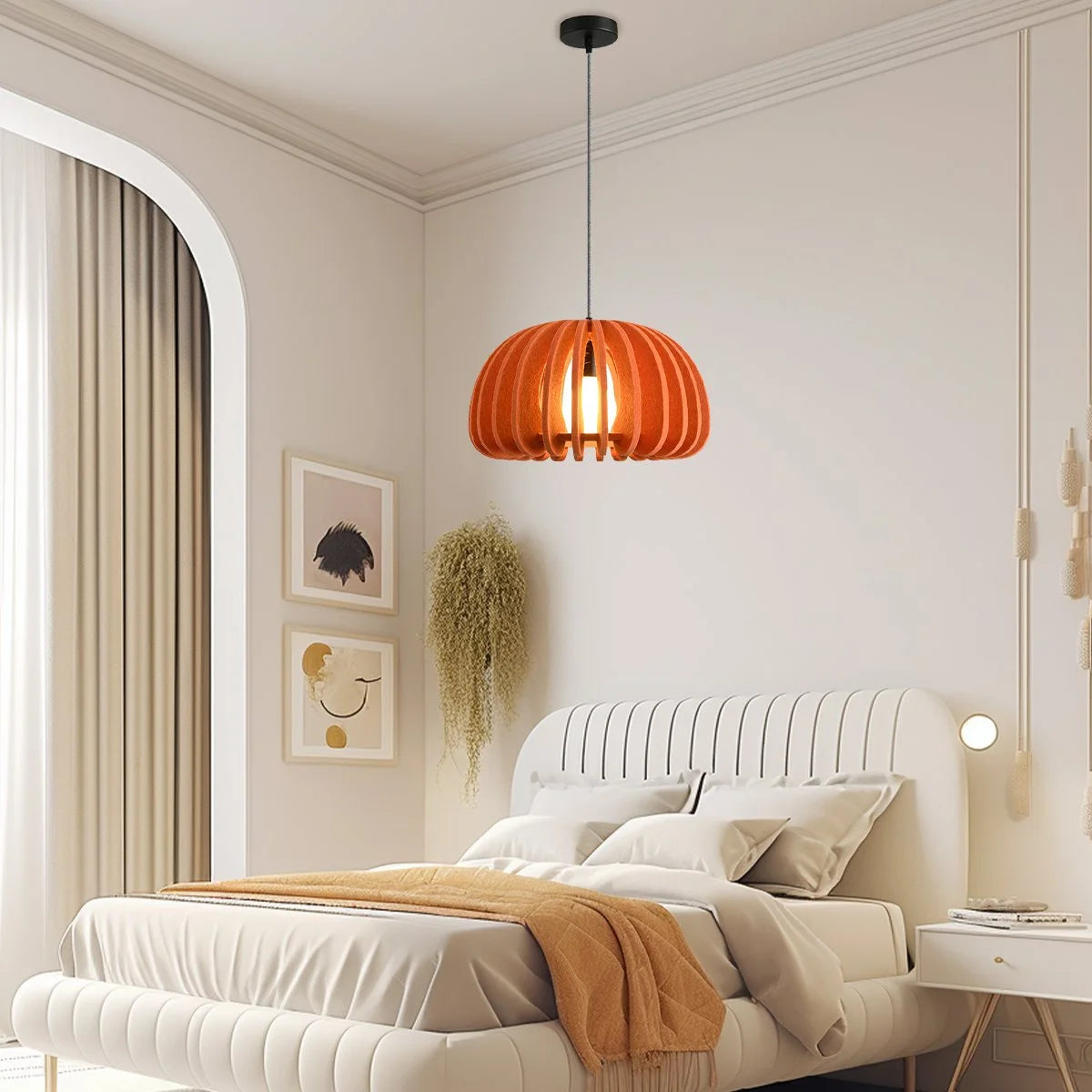 felt acoustic pendant light for bedroom