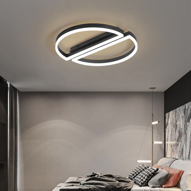 Antizer Half Round Ceiling Light for Bedroom Black