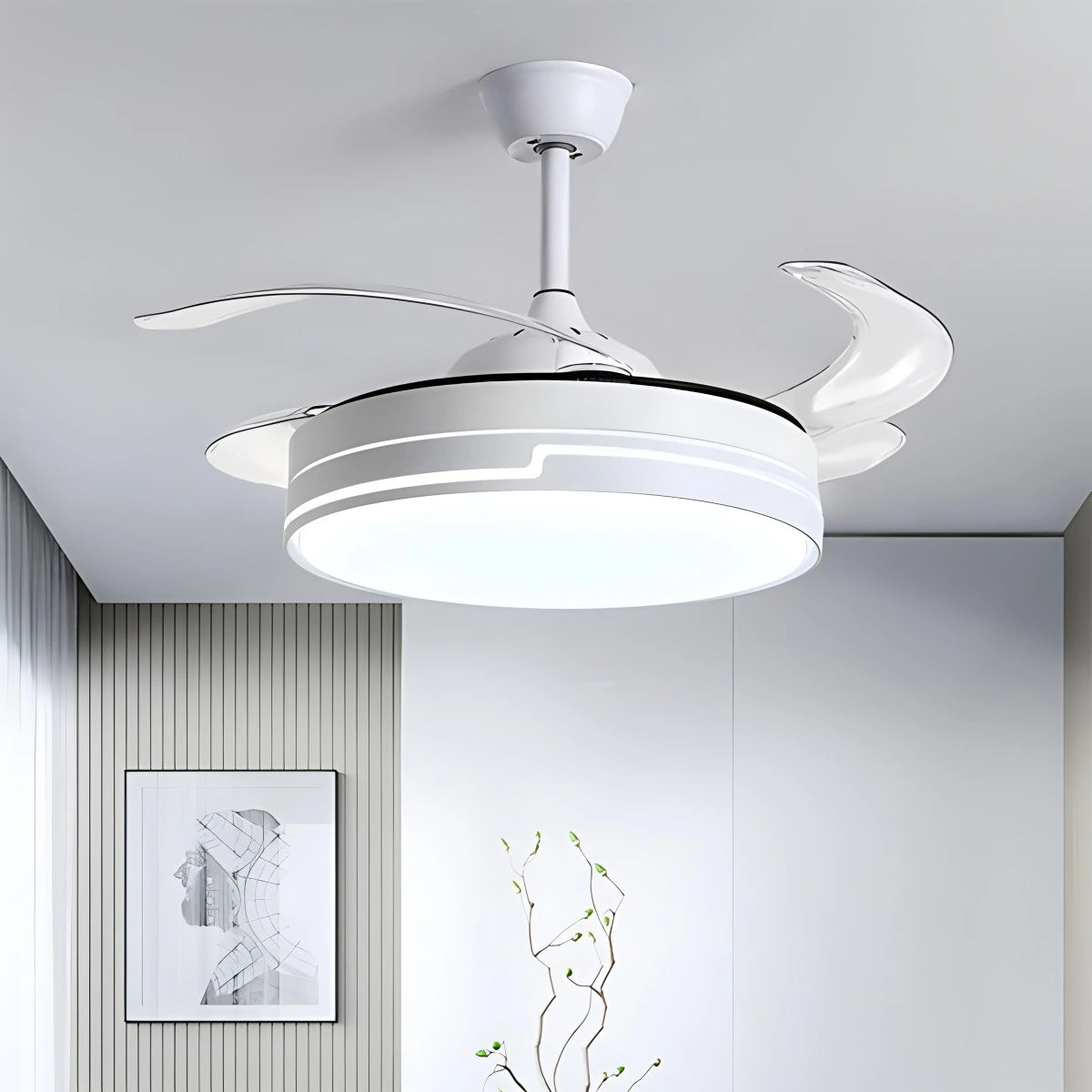 Antizer Remote Minimalist Hugger Ceiling Fan