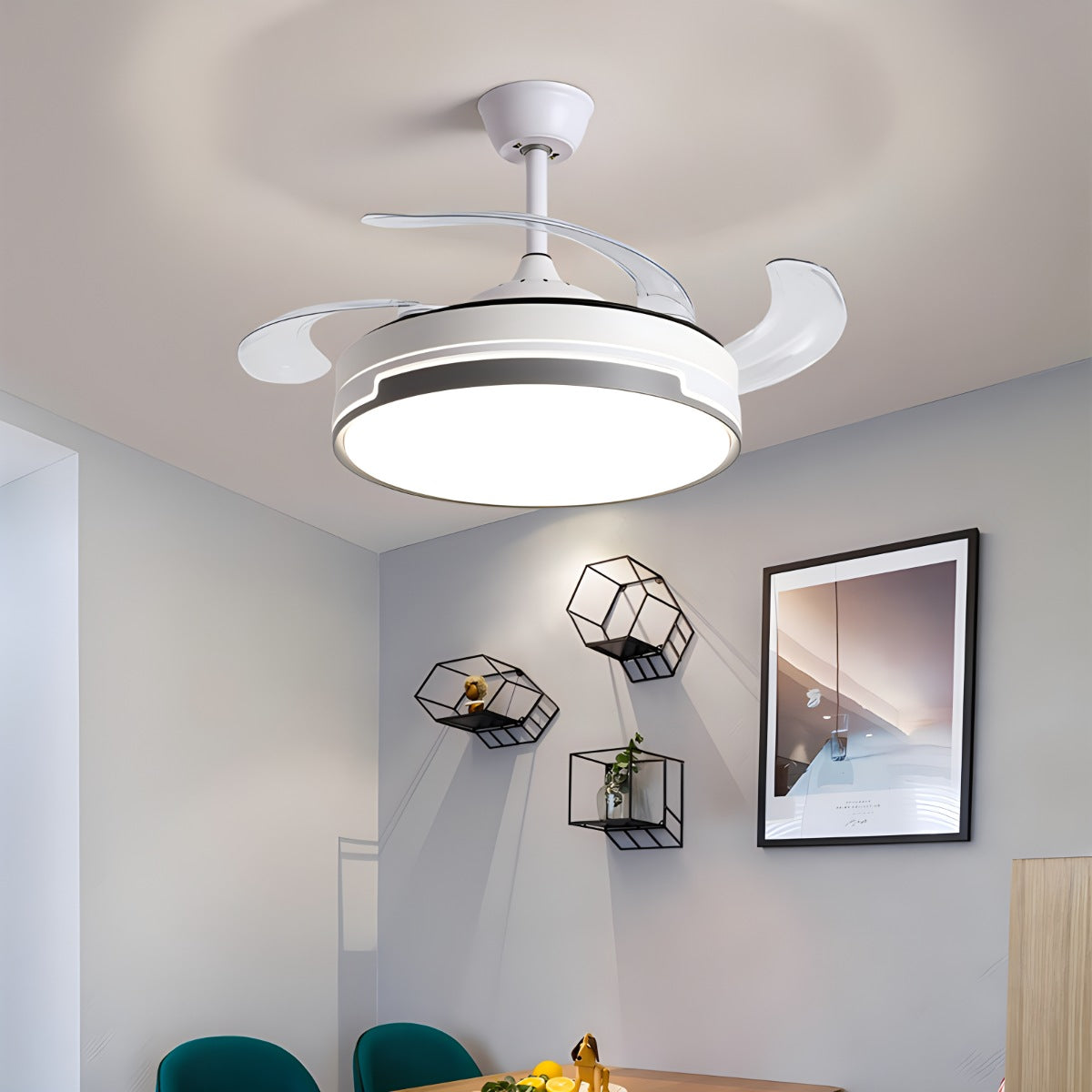 Antizer Remote Minimalist Hugger Ceiling Fan