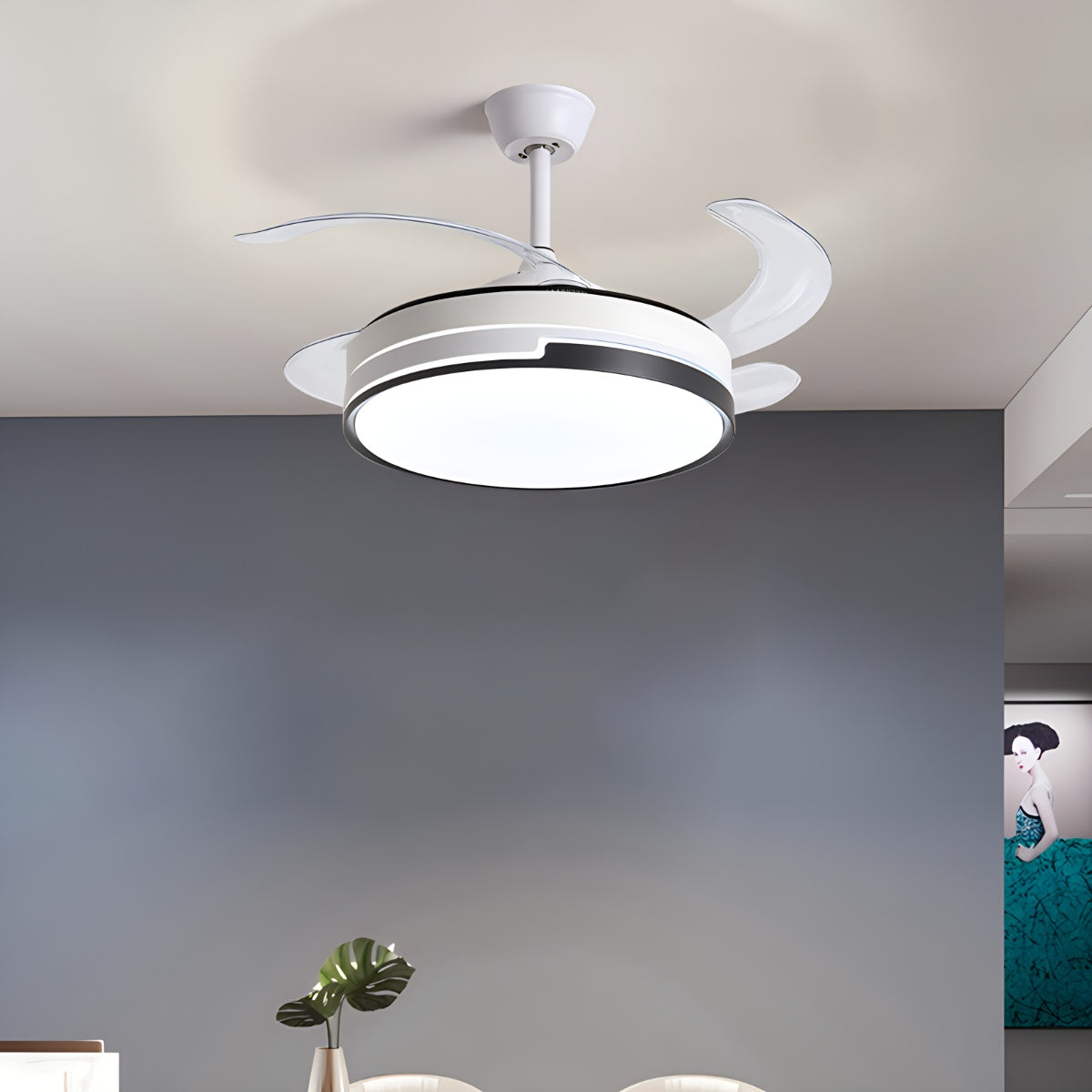 Antizer Remote Minimalist Hugger Ceiling Fan