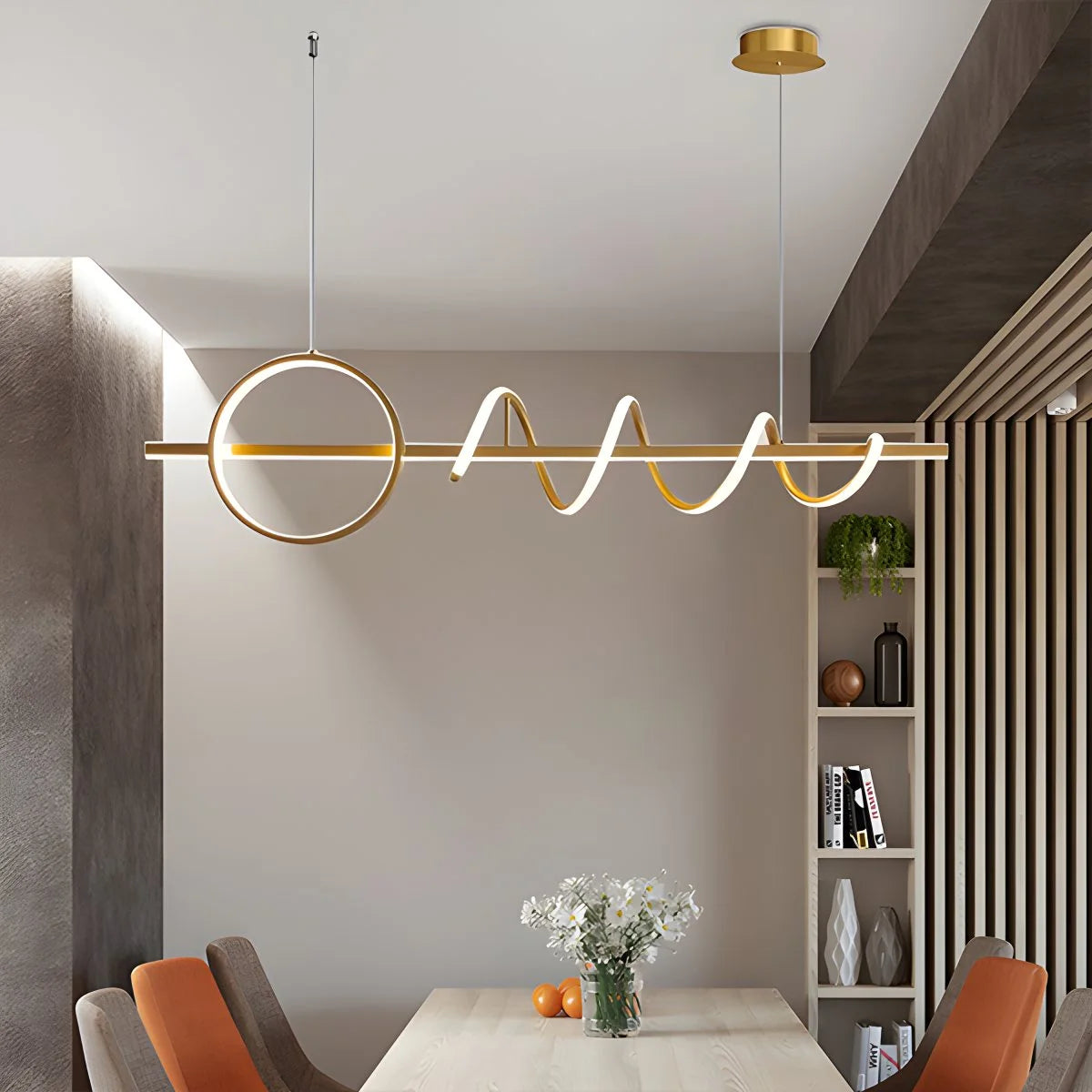 Antizer LED Minimalist Long Pendant Light for Kitchen Island