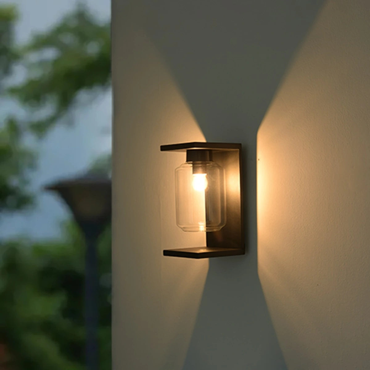 Antizer Outdoor Lantern Cover Glass Wall Lamp