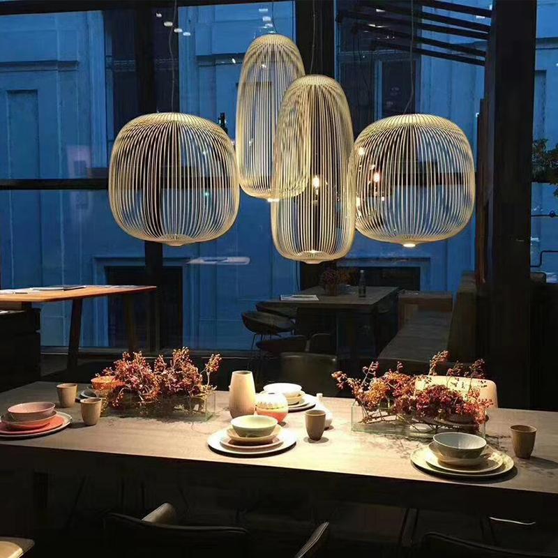 bird cage pendant light for dining table