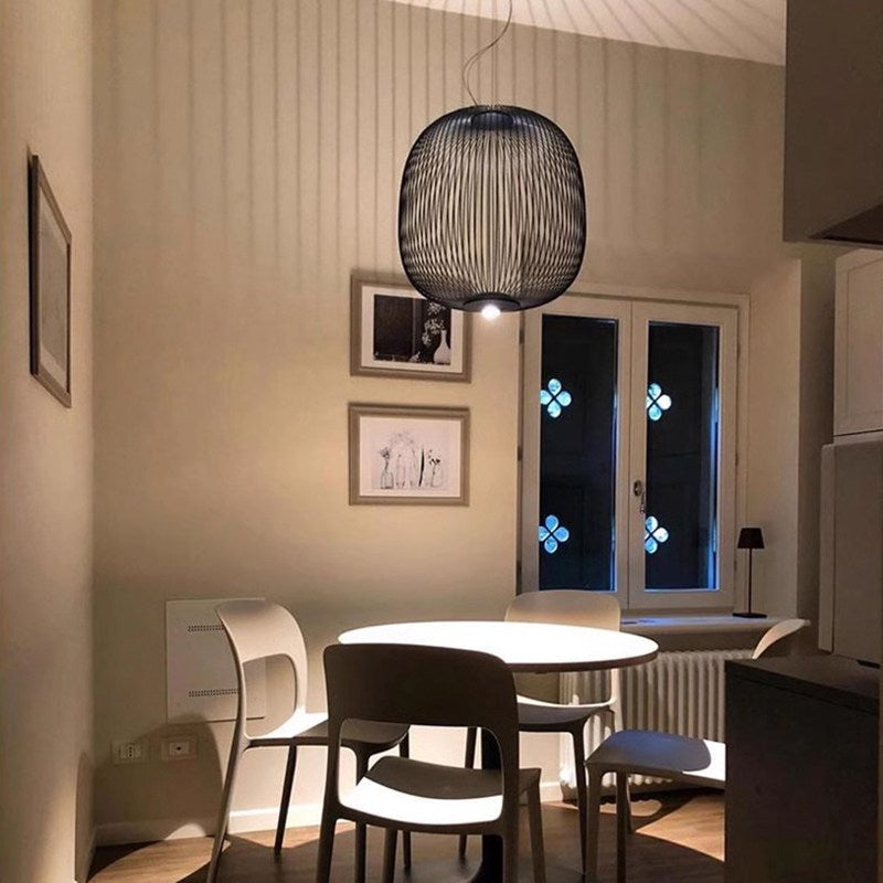 bird cage pendant light for dining table