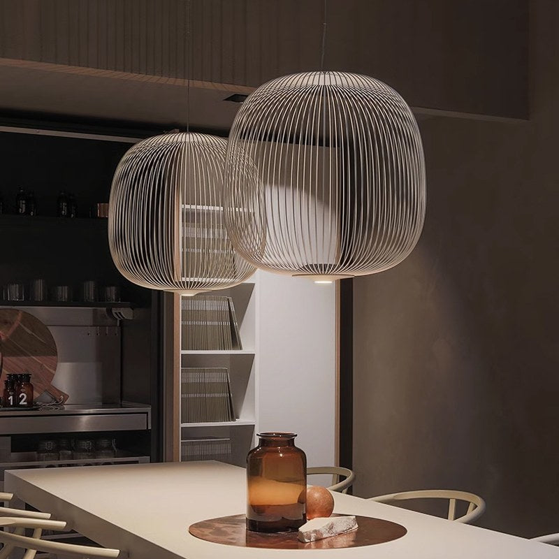 bird cage pendant light for dining table