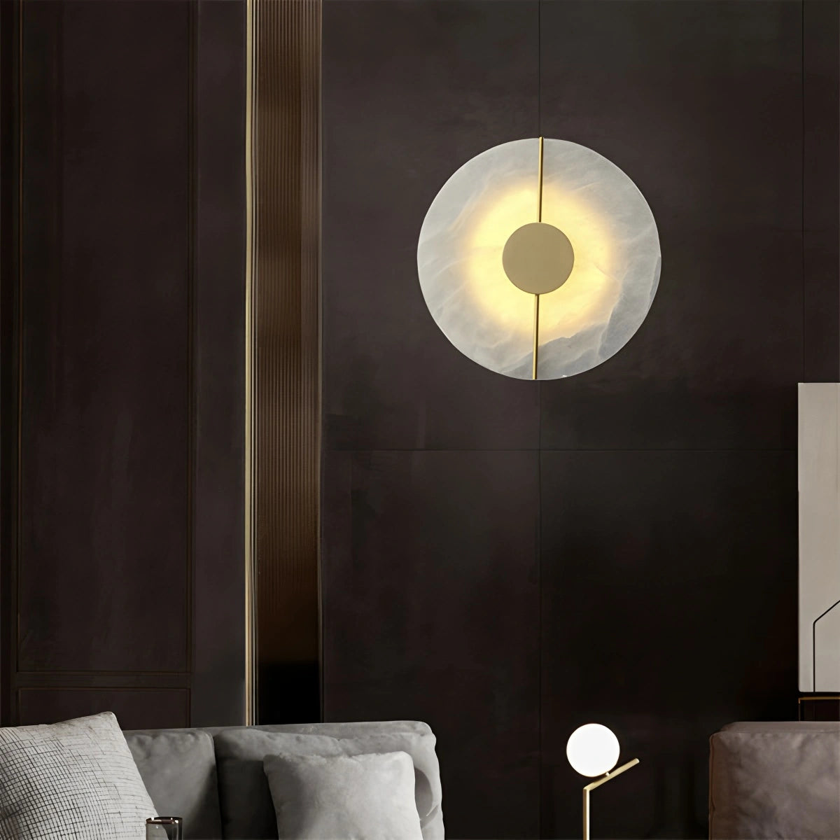 Antizer Light Luxury All Copper Spanish Alabaster Wall Light