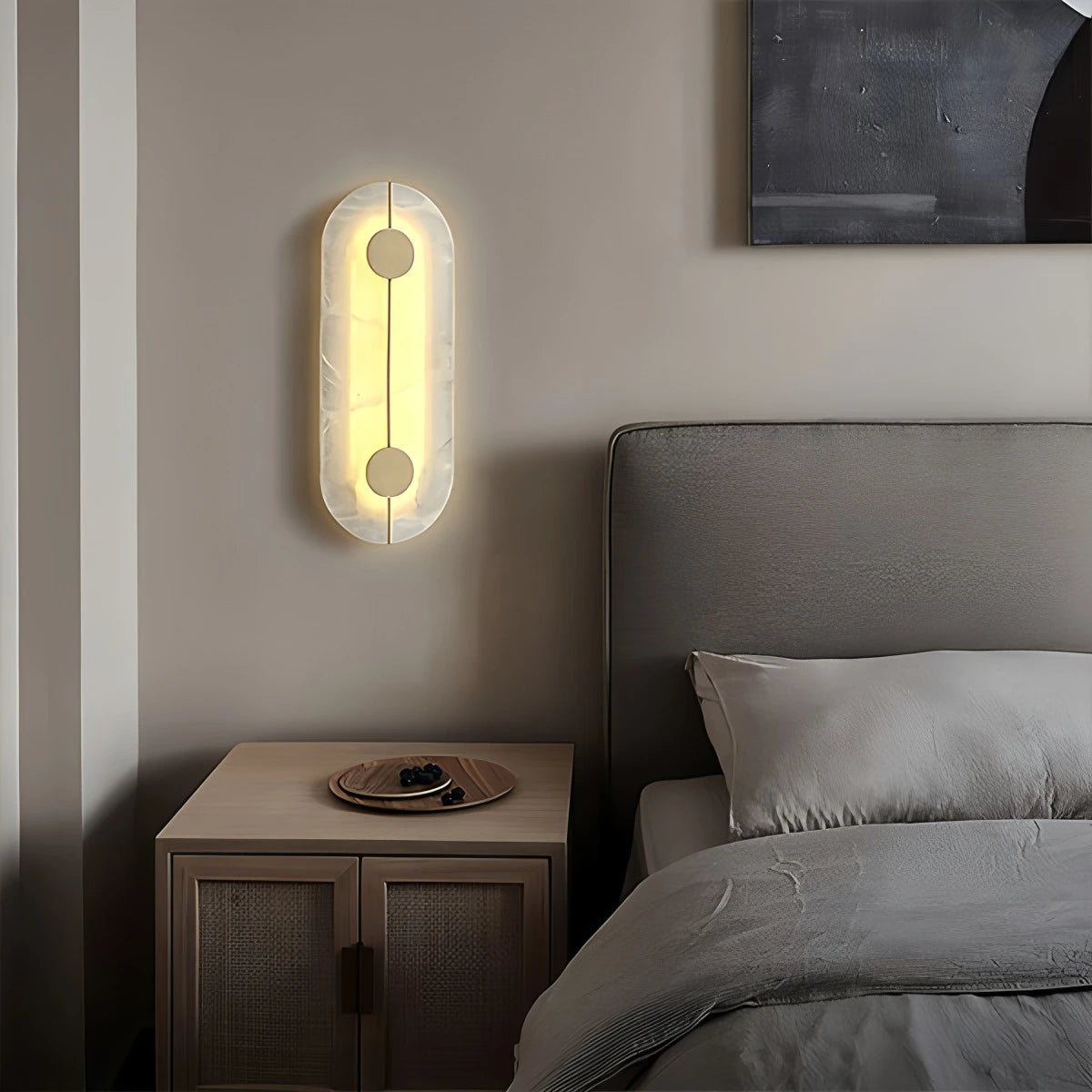 Antizer Light Luxury All Copper Spanish Alabaster Wall Light