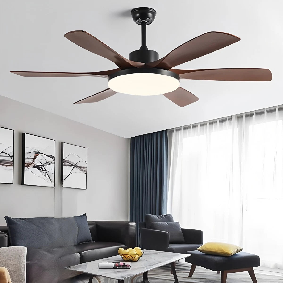 Antizer Living Room 6-Leaf Ceiling Fan Light
