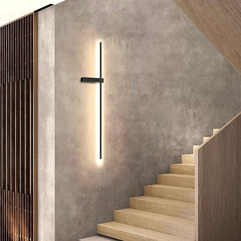 Antizer Long Linear Wall Sconce Outdoor Lighting Left Side