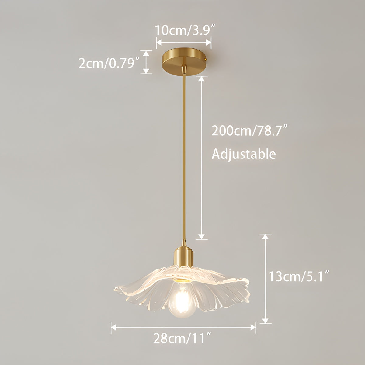 Antizer European Style Copper Glass Ceiling Lamp-J