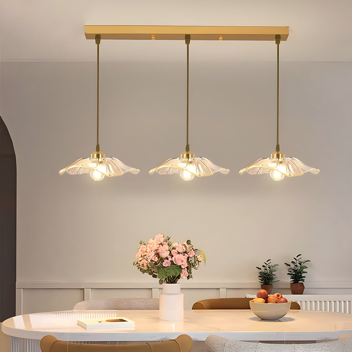 Antizer European Style Copper Glass Ceiling Lamp-J