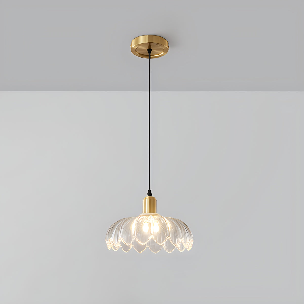 Antizer European Style Copper Glass Ceiling Lamp-H Style B Warm Light