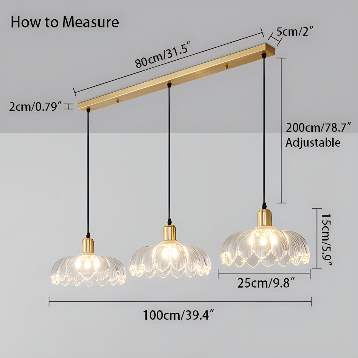 Antizer European Style Copper Glass Ceiling Lamp-H