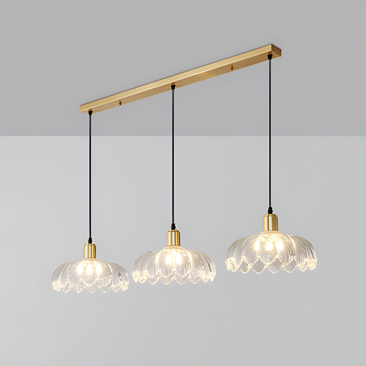 Antizer European Style Copper Glass Ceiling Lamp-H Style C Warm Light