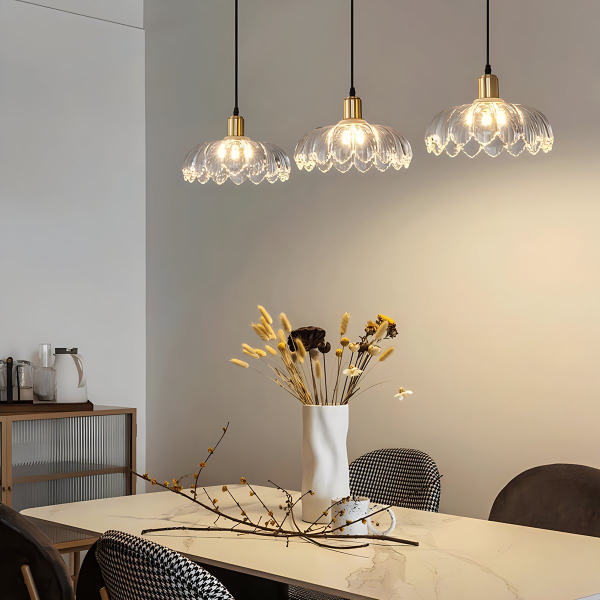 Antizer European Style Copper Glass Ceiling Lamp-H