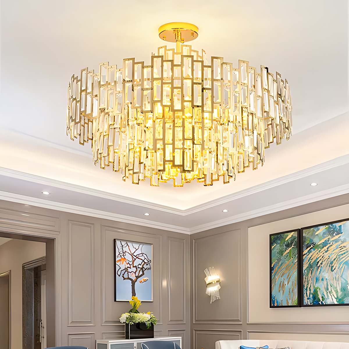 Antizer Lucienne Crystal Chandelier for Living Room