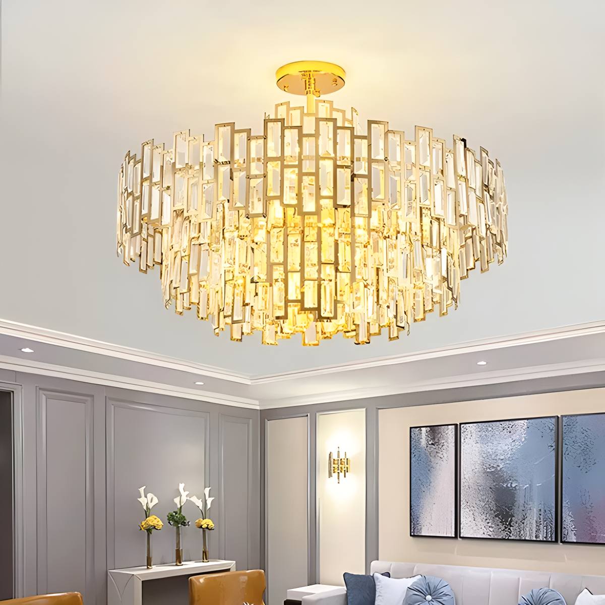 Antizer Lucienne Crystal Chandelier for Living Room