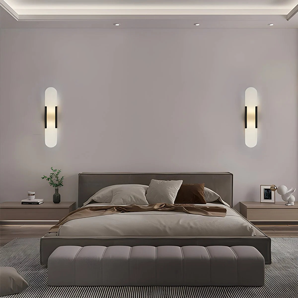 Antizer Luxury Spanish Alabaster Wall Sconce for Living Room