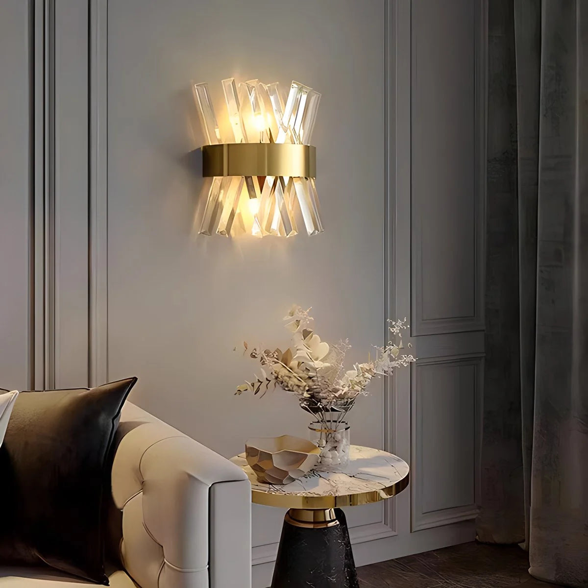 Antizer Crystal Glass Luxury Wall Sconce