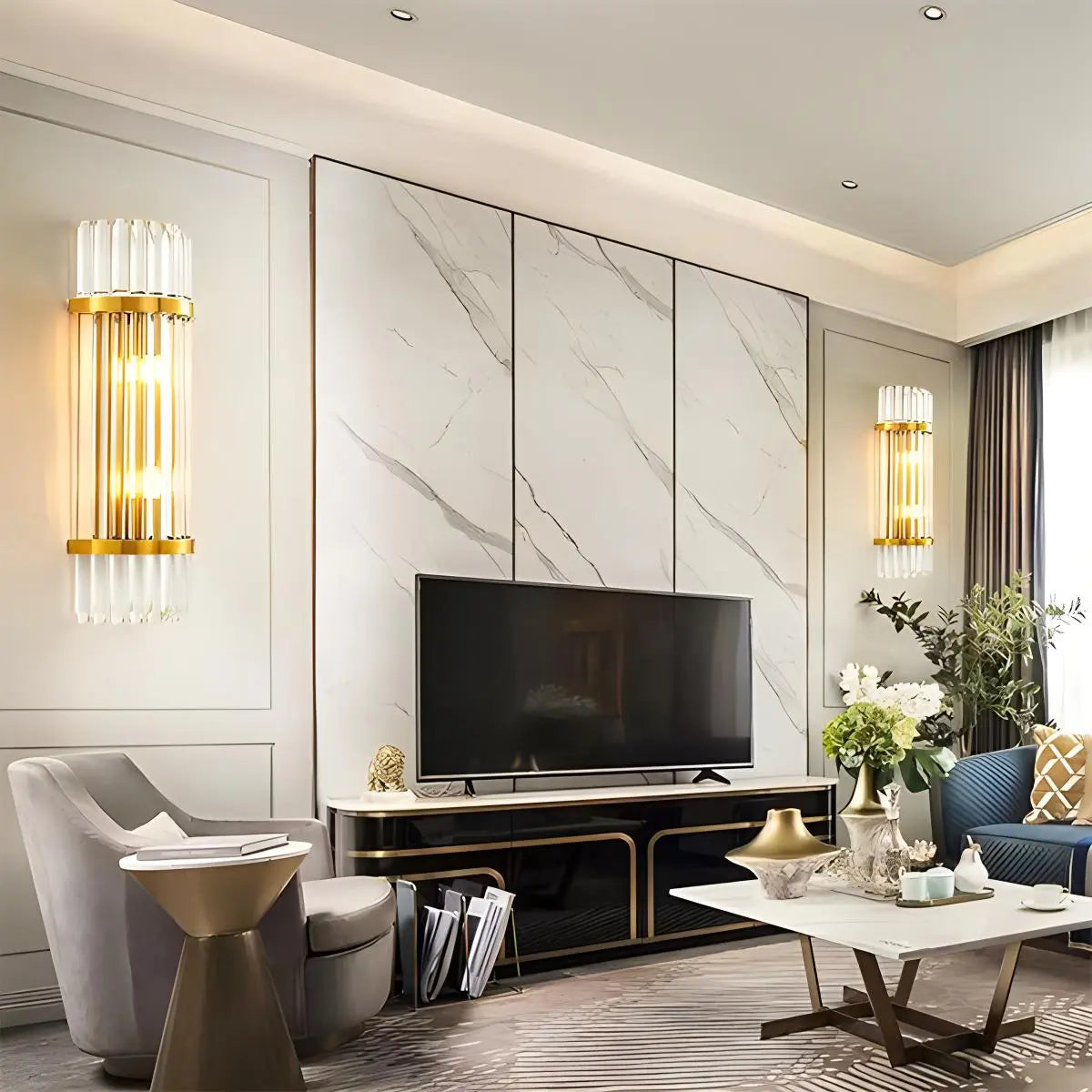 Antizer Crystal Glass Luxury Wall Sconce