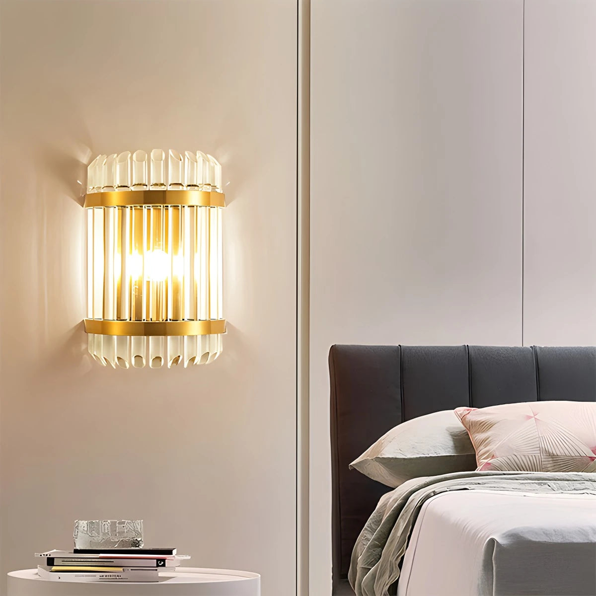 Antizer Crystal Glass Luxury Wall Sconce Style H 3 Colors