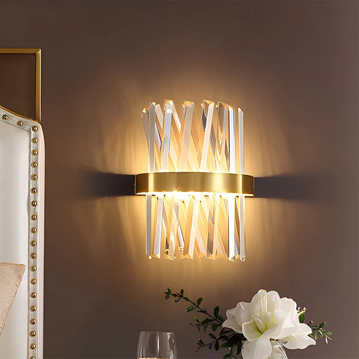 Antizer Crystal Glass Luxury Wall Sconce Style M 3 Colors