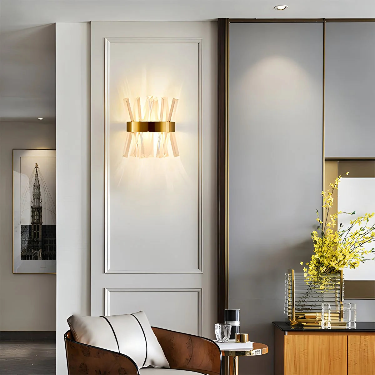 Antizer Crystal Glass Luxury Wall Sconce