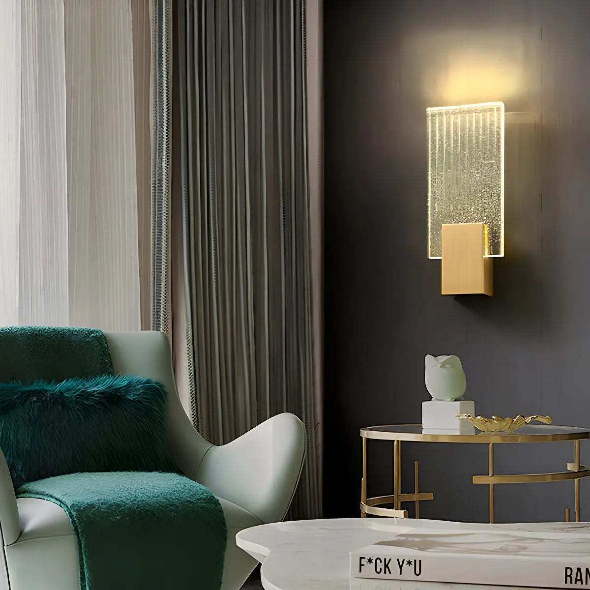 Antizer Crystal Glass Luxury Wall Sconce