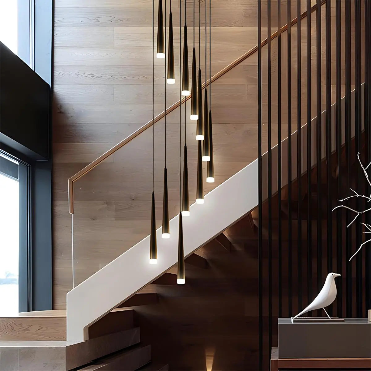 Antizer Meteor Shower Chandelier for Staircase