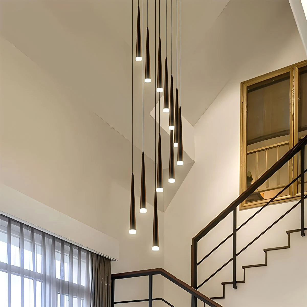 Antizer Meteor Shower Chandelier for Staircase
