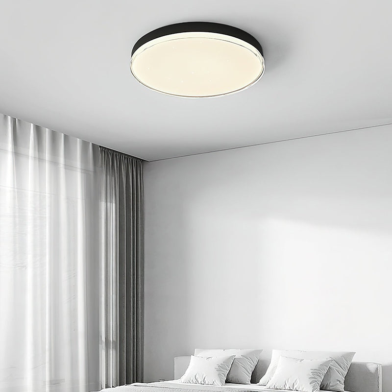 Antizer Mimixi Round Ceiling Lamp for Bedroom Black & White Φ15.7“H3.1“ / Φ40cm-H8cm Three-Color Changing Light