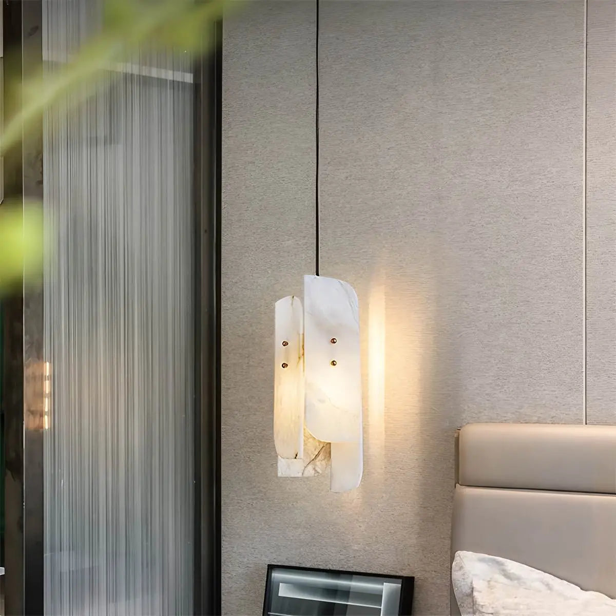 Antizer Minimalist Art Splicing Spanish Alabaster Pendant Light