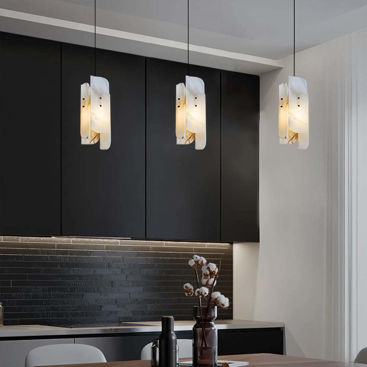 Antizer Minimalist Art Splicing Spanish Alabaster Pendant Light