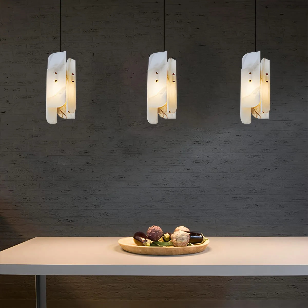 Antizer Minimalist Art Splicing Spanish Alabaster Pendant Light