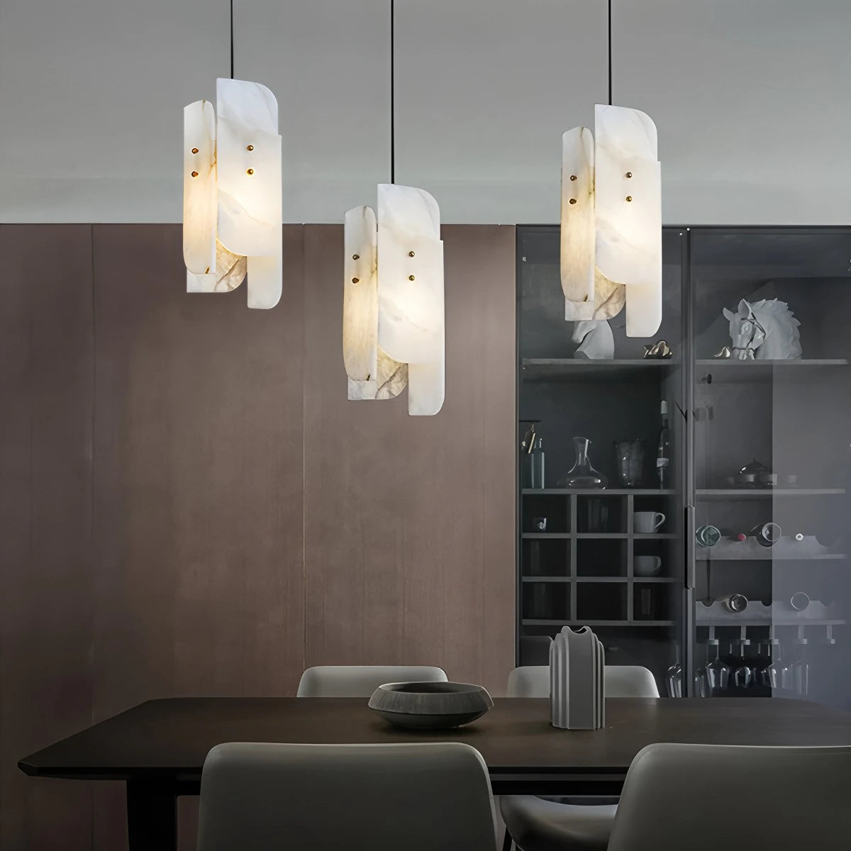 Antizer Minimalist Art Splicing Spanish Alabaster Pendant Light