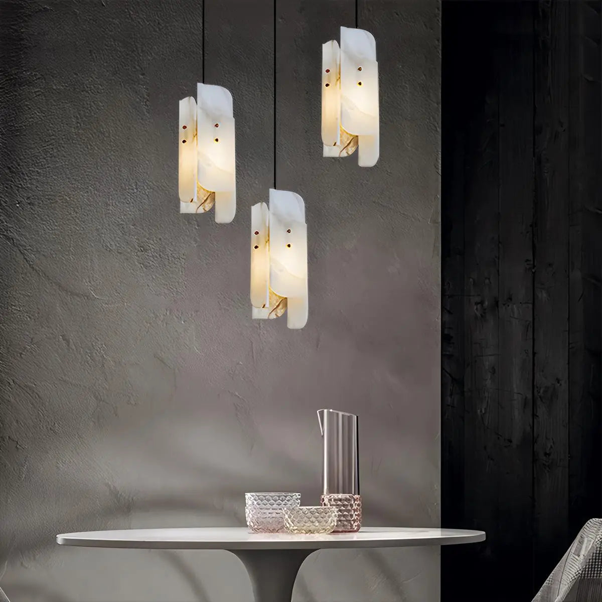 Antizer Minimalist Art Splicing Spanish Alabaster Pendant Light