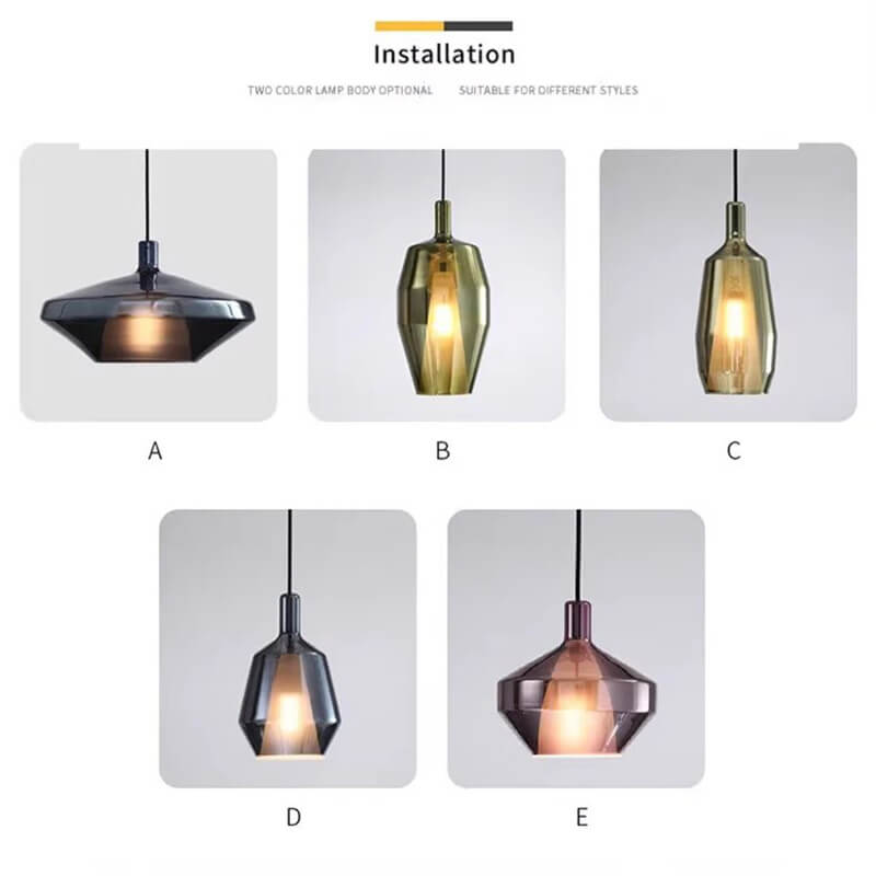 Antizer Modern Minimalist LED Glass Pendant Light for Kitchen