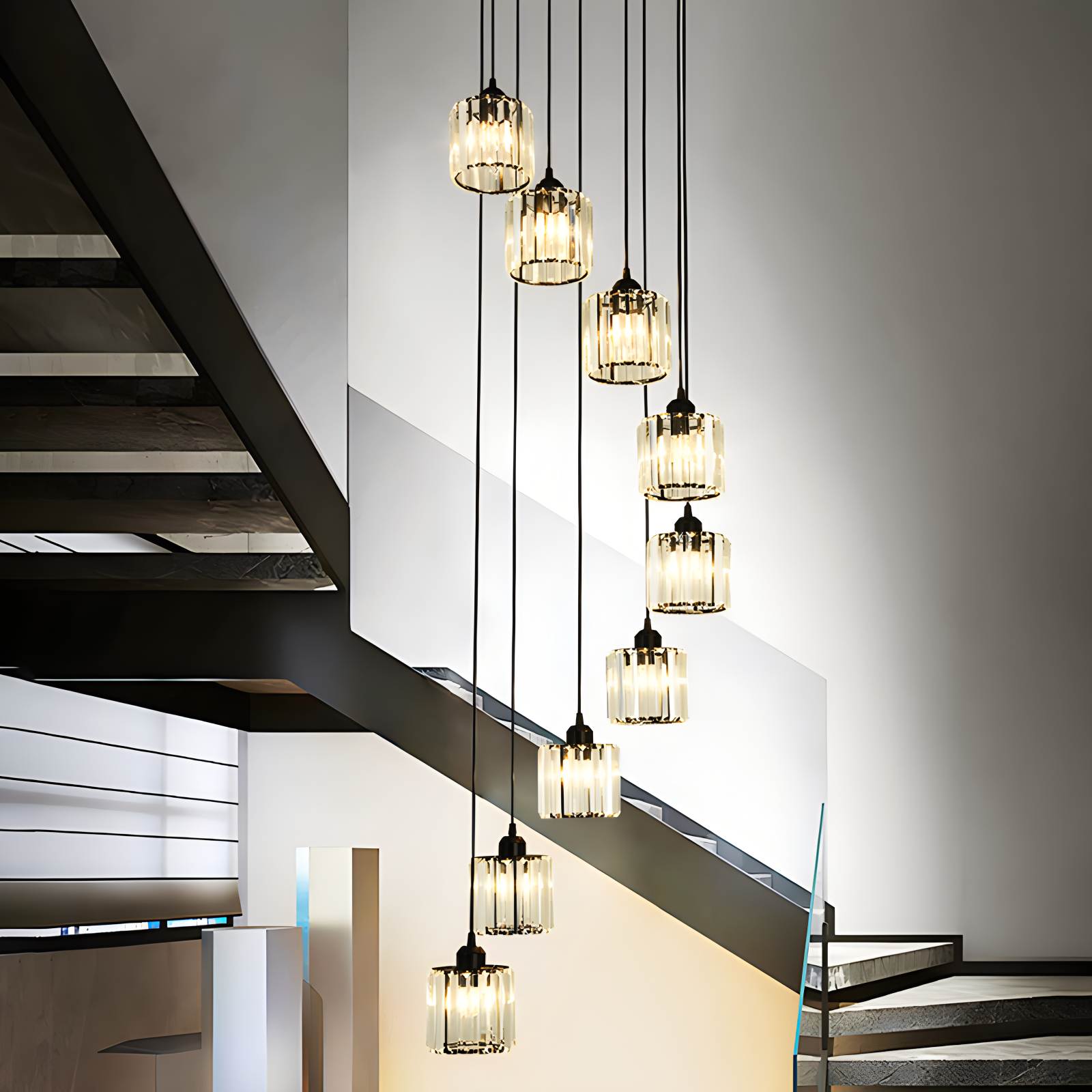 Antizer Kristy Modern Minimalist Glass Chandelier