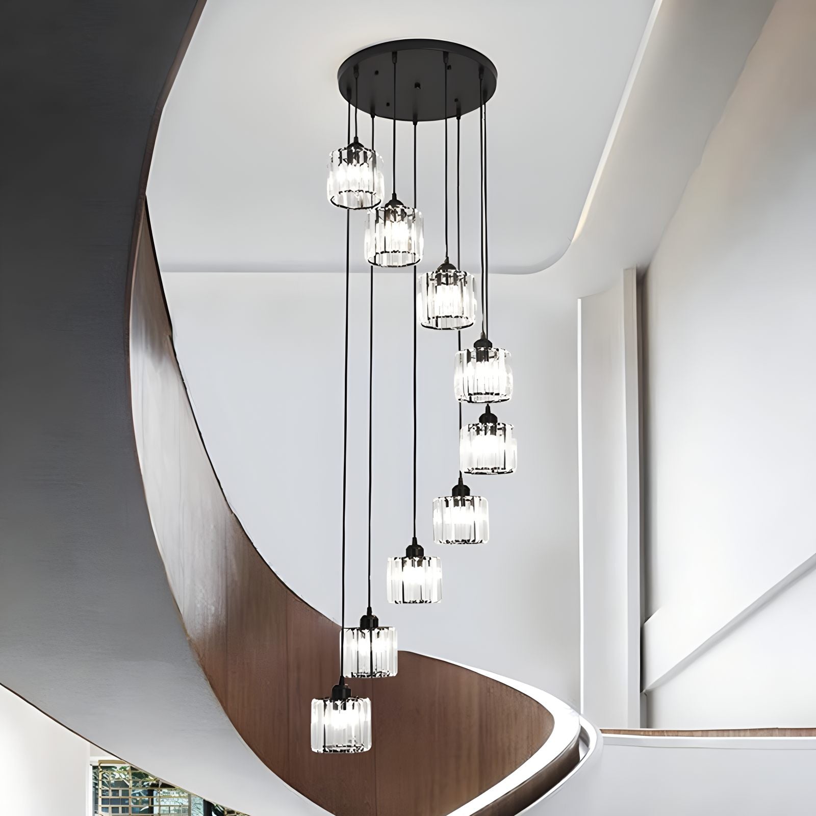 Antizer Kristy Modern Minimalist Glass Chandelier