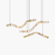 Antizer Minimalist Linear Spanish Alabaster Pendant Light